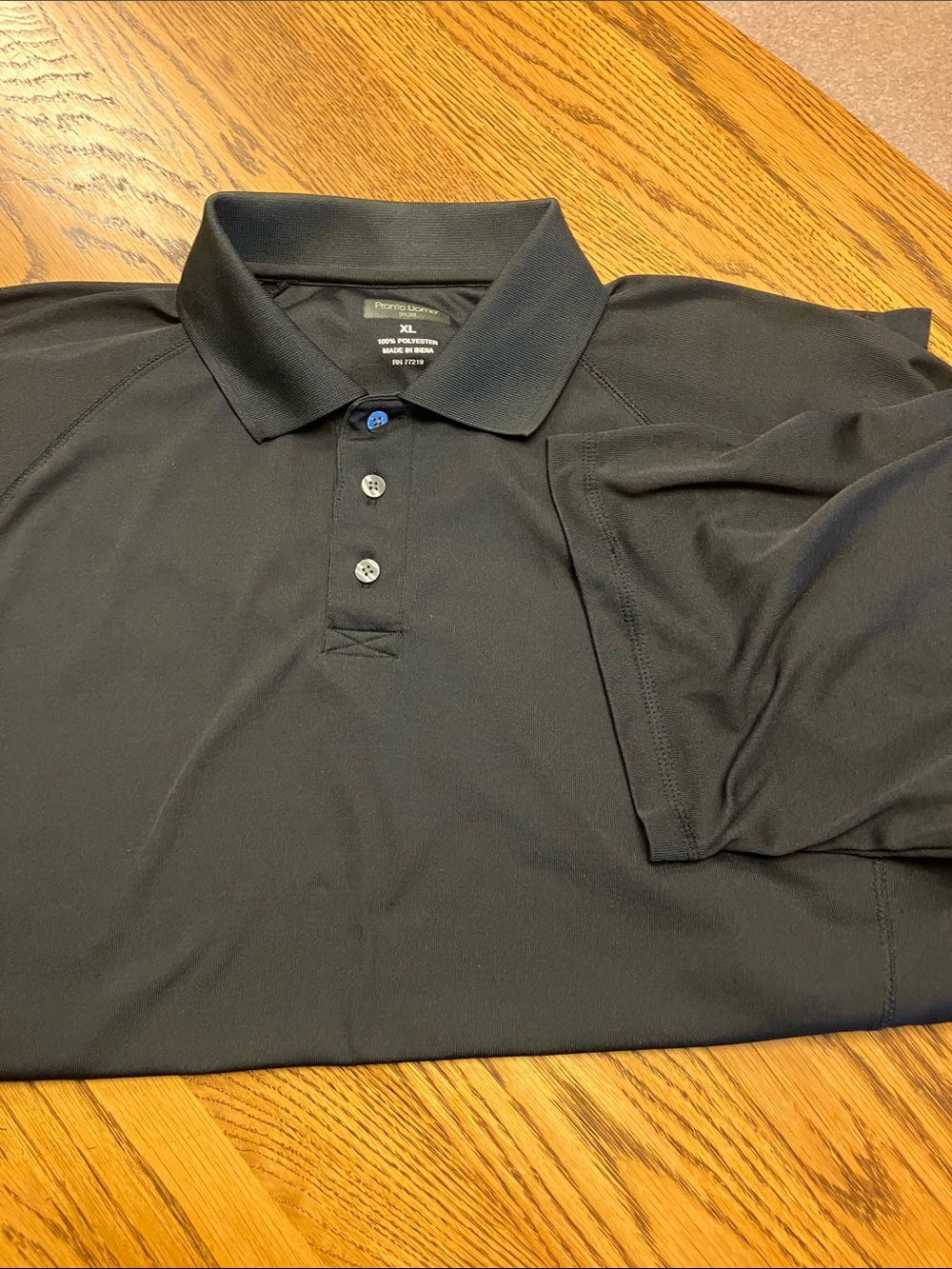 Pronto Uomo Men’s XL Short Sleeve Polo Shirt Black